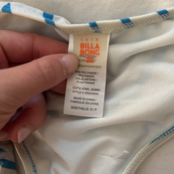 Billabong Blue and White Striped Bikini - Picture 4 of 4